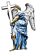 angel tattoo design with cross