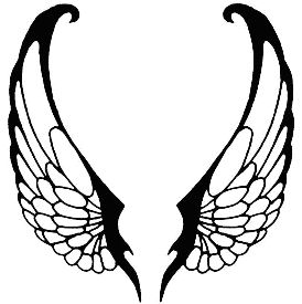 angel tattoo design of a pair of angel wings